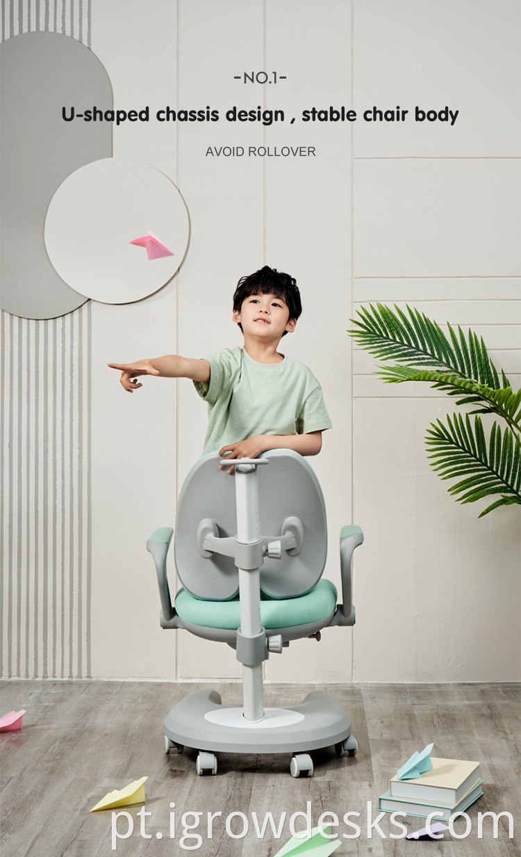 Mesa de estudo infantil ergonômica ajustável e cadeira ergonômica para crianças